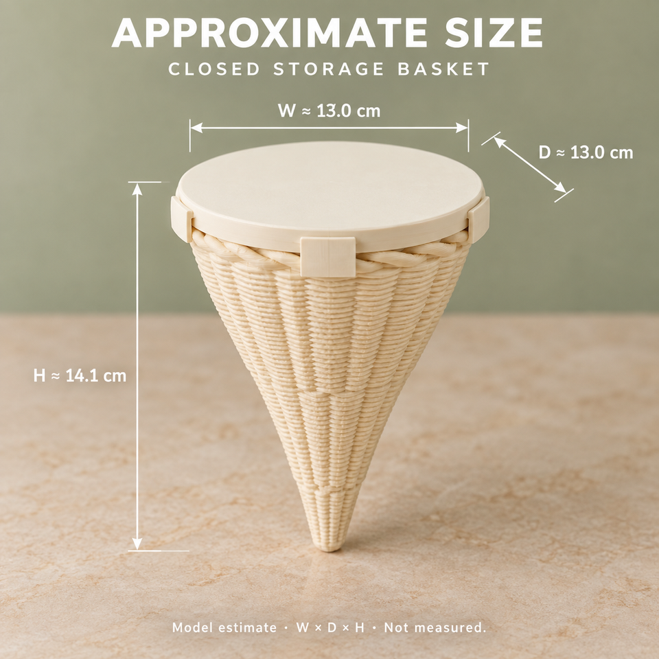 Cornucupia — Approximate dimensions