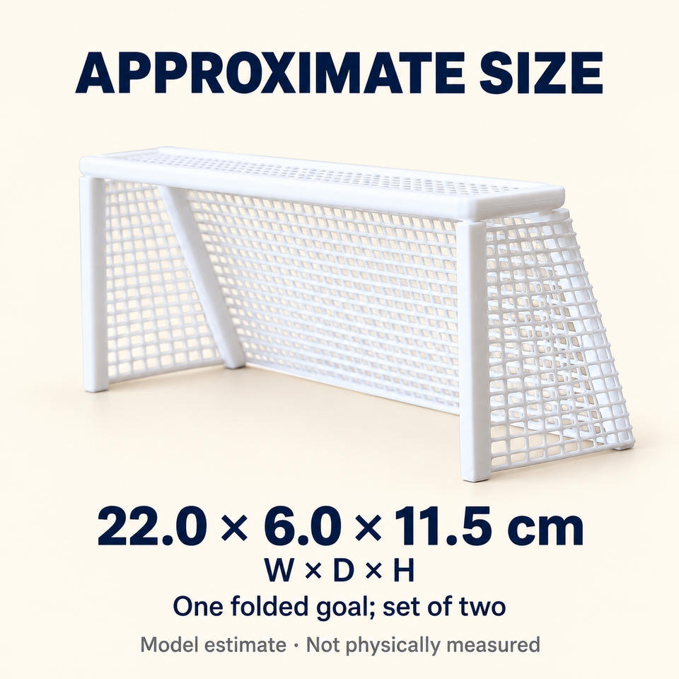 Desktop Soccer — Approximate dimensions