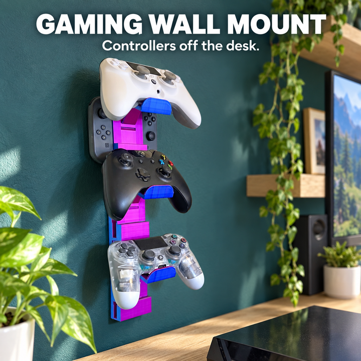 Gaming Wall Mount — Controllers Off the Desk