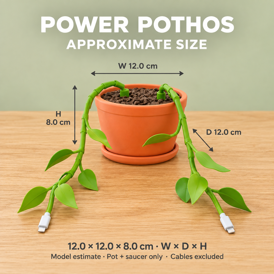 Power Pothos — Approximate dimensions